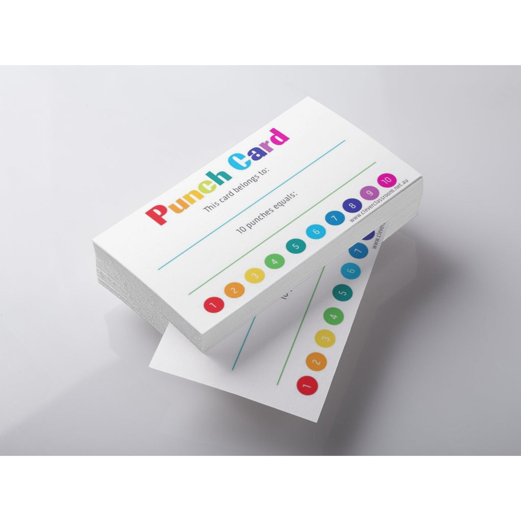 Student Punch Cards for Classroom rewards - Clever Classroom