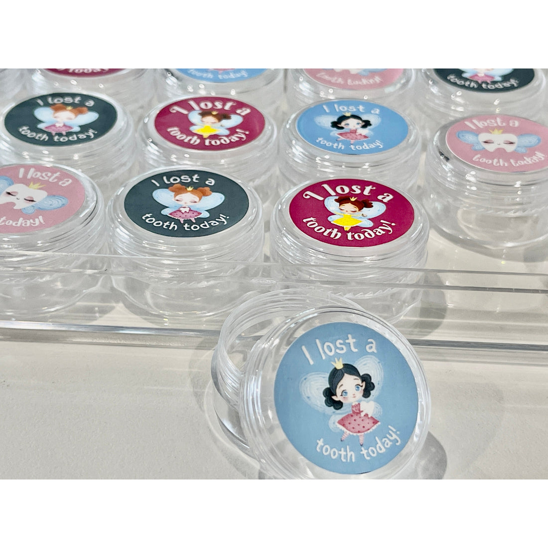 Gray Tooth Fairy  &quot;I lost a tooth today&quot; take home containers 24 set