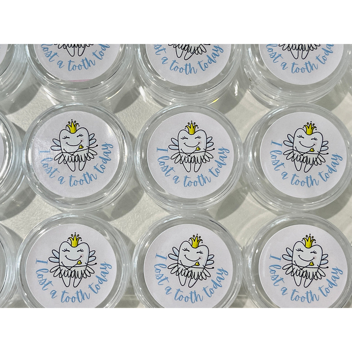 Gray Calm Tooth Fairy  "I lost a tooth today" take home containers 24 set