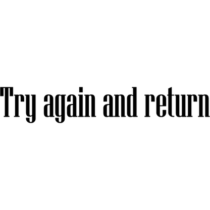 Gray Try again and return Teacher Stamp - Rectangle 18 x 54mm