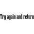 Gray Try again and return Teacher Stamp - Rectangle 18 x 54mm