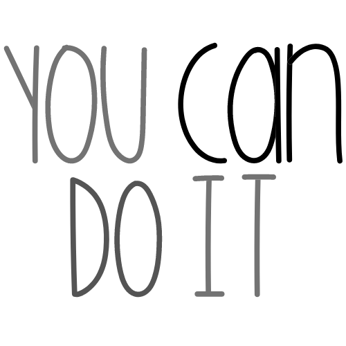Dark Slate Gray You can do it  Teacher Stamp Self-inking 20mm square